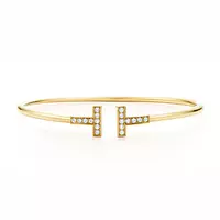 Trejours Marketplace Rent Diamond Tiffany T Bracelet in Yellow Gold